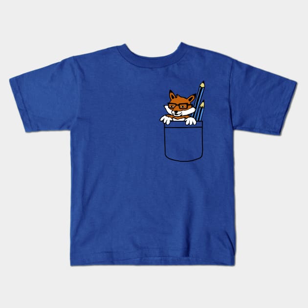 Crafty Fox Kids T-Shirt by Pixelmania